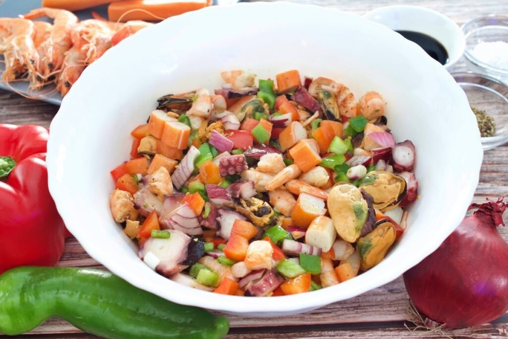 Receta de salpicón de marisco 🦐🐟 Receta de salpicón de marisco 🦐🐟 - foto final del salpicon de marisco